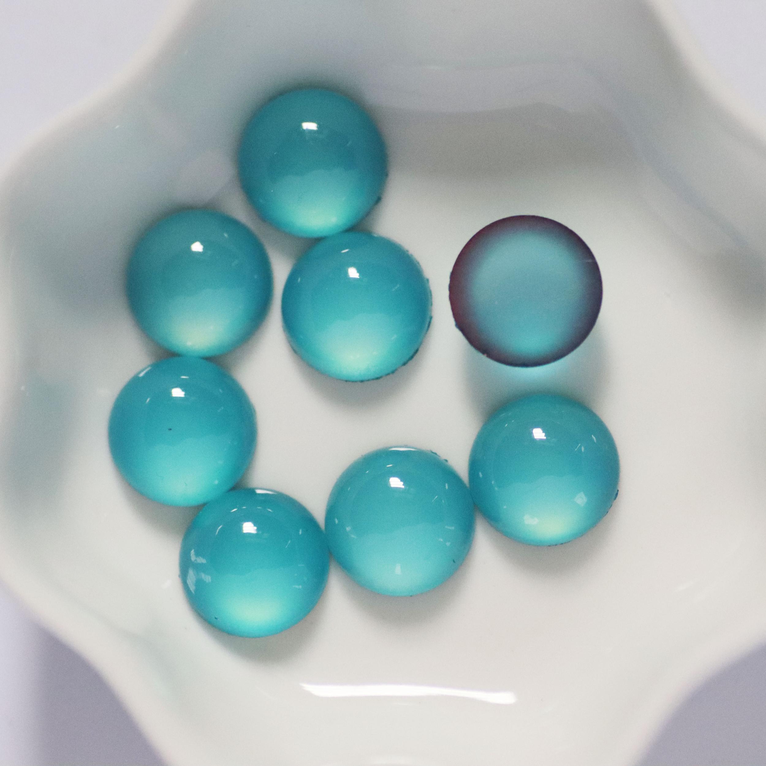 40Pcs Multicolor Round Resin Cat's Eye Gems for Crafts